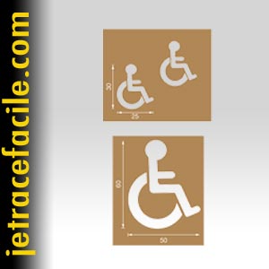 Kit pochoirs place handicapée