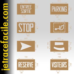 Kit pochoirs n1 - Parking